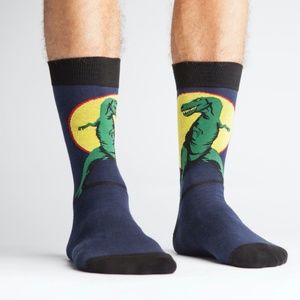 SOCK IT TO ME T-REX MEN'S NOVELTY CREW SOCKS